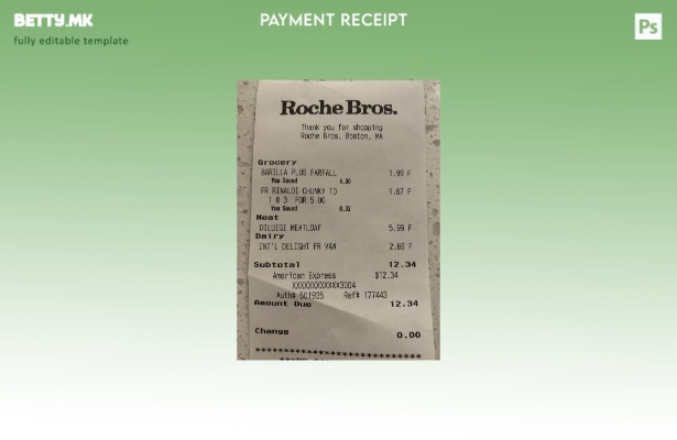 Модерен стил шаблон за проверка на супермаркетите на Рош Брос